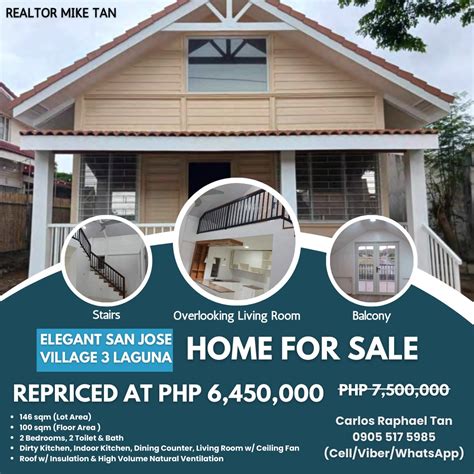 HOUSE AND LOT FOR SALE IN SAN JOSE VILLAGE.